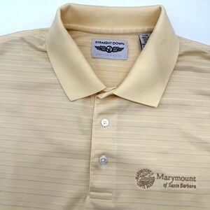 Straight Down Performance Short Sleeve Yellow Marymount Santa Barbara Golf Large
